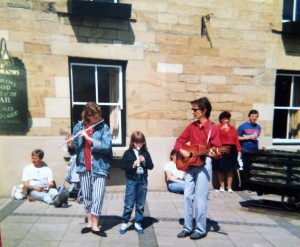 Photo of Me, cousin Helen & Dad Wilf playing this song outside the Blagdon Arms at the fair in the 1980s
